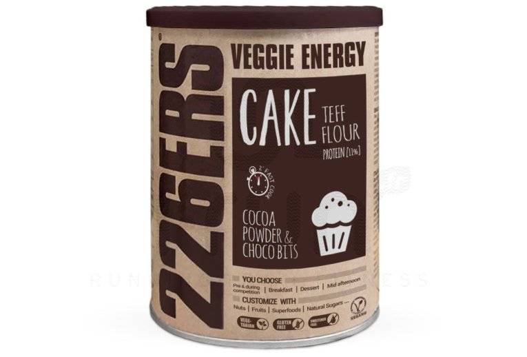 226ers Veggie Energy Cake 480 g - Farine de teff et morceaux de chocolat 