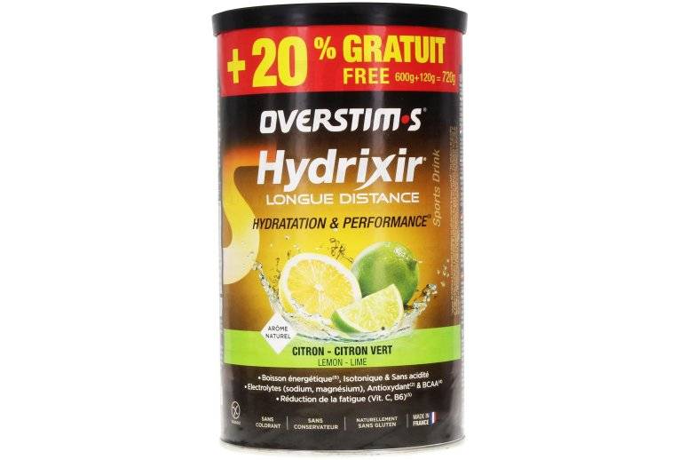 OVERSTIMS Hydrixir Longue Distance 600g + 20% gratuit - Citron/citron vert 