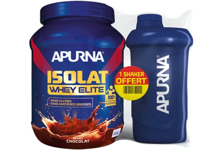 Apurna Isolat Whey Elite - Chocolat + bidon 