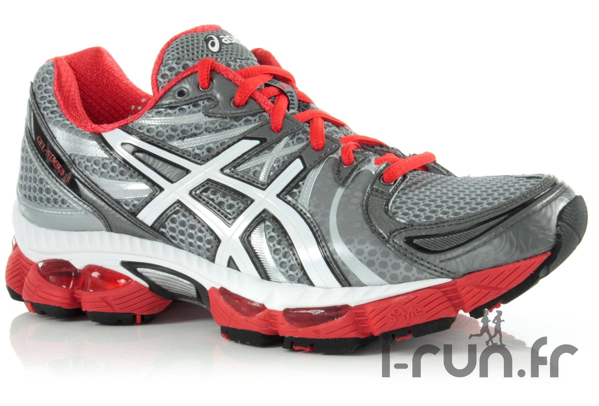 Asics Gel Nimbus 13 Grise et Rouge 