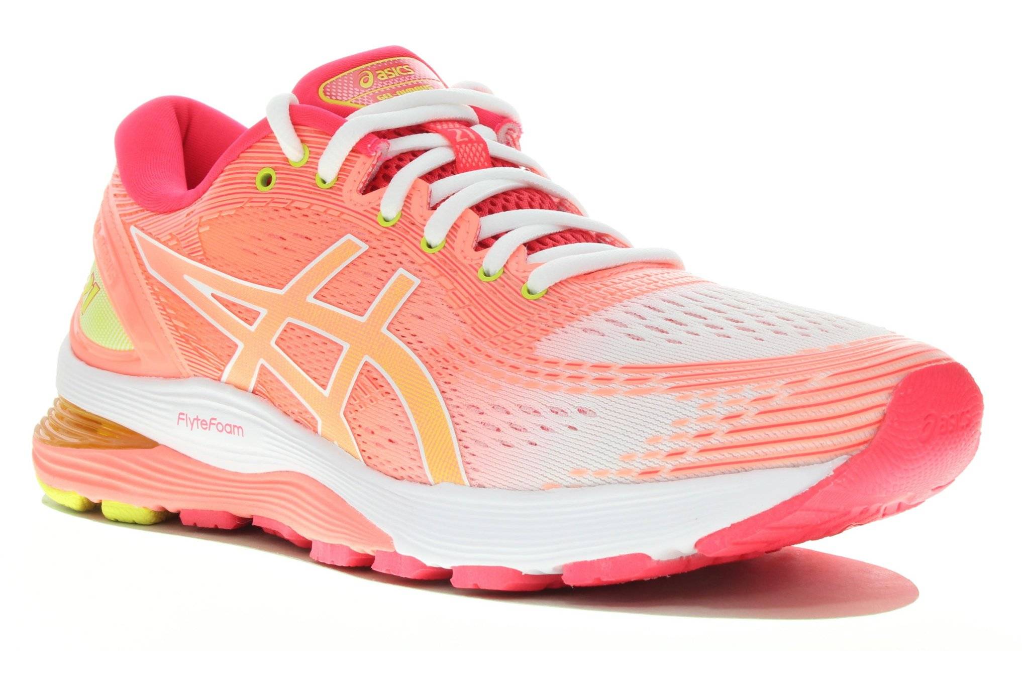 Asics Gel Nimbus 21 Shine W femme pas cher 1012A611 100