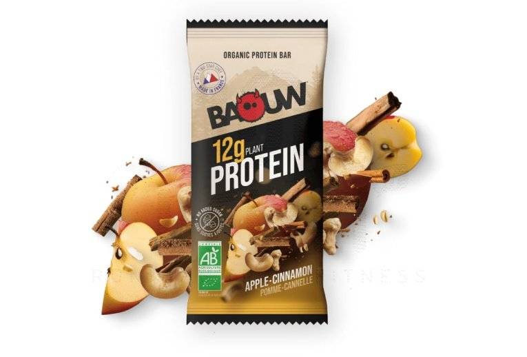 Baouw Barre protine bio pomme cannelle