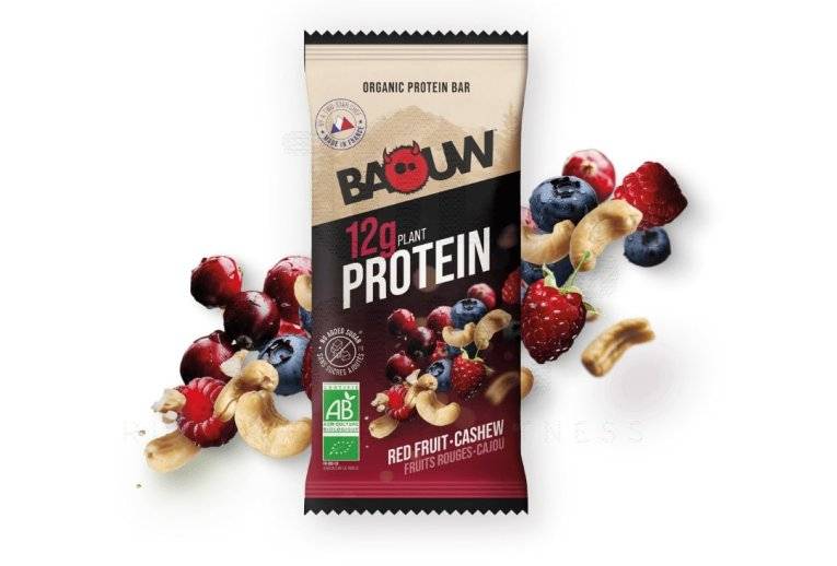 Baouw Barre protine bio fruits rouges cajou