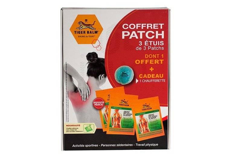 Baume du Tigre Coffret 2 patchs + 1 offert + 1 chaufferette 