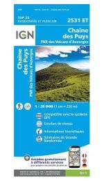 Carte IGN Chane des Puys 2531ET