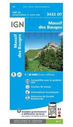 Carte IGN Massif des Bauges 3432OT