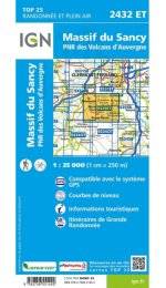 Carte IGN Massif du Sancy 2432ET
