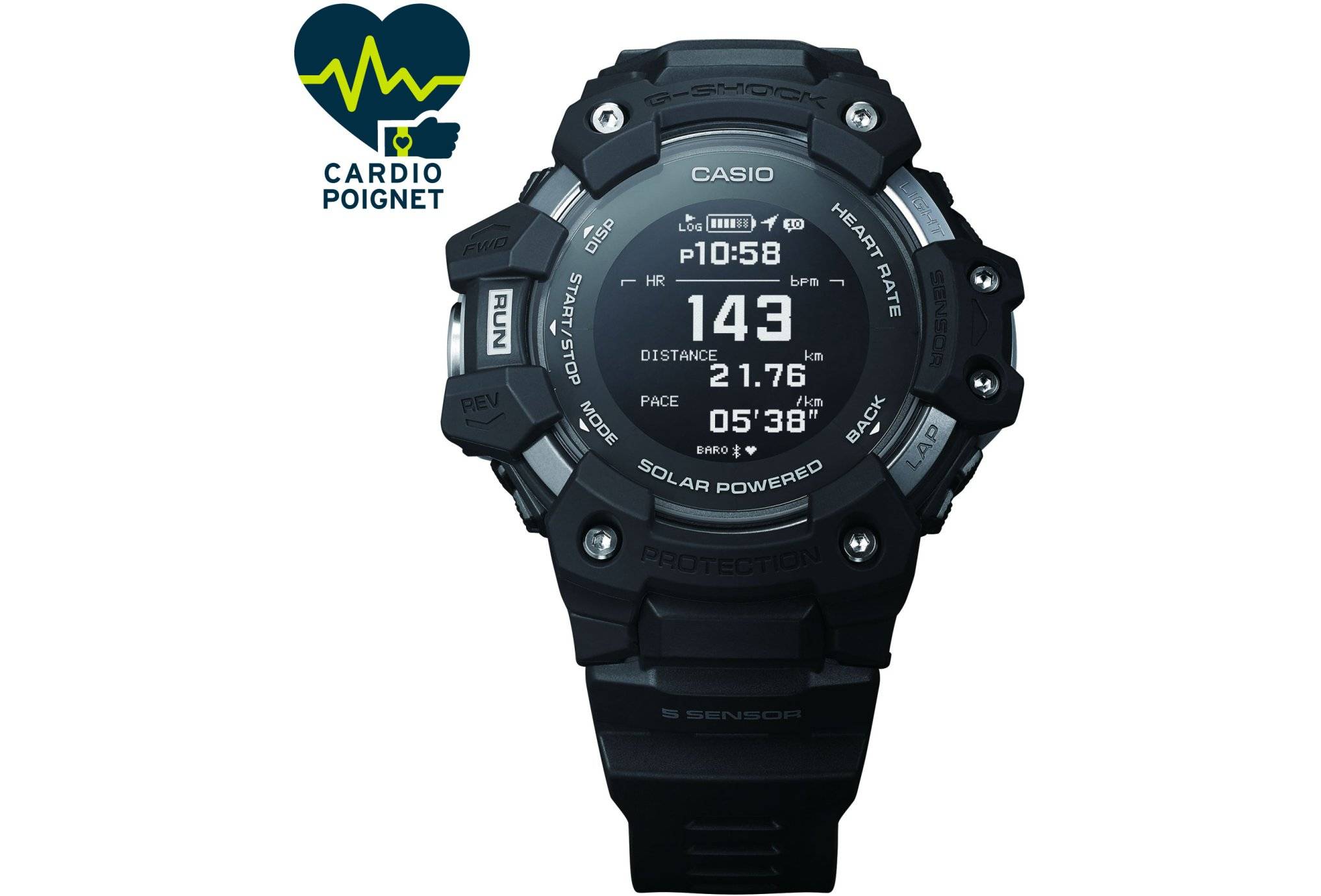 Casio G-SQUAD HR GBD-H1000-1ER 4549526257704 GBD-H1000-1ER