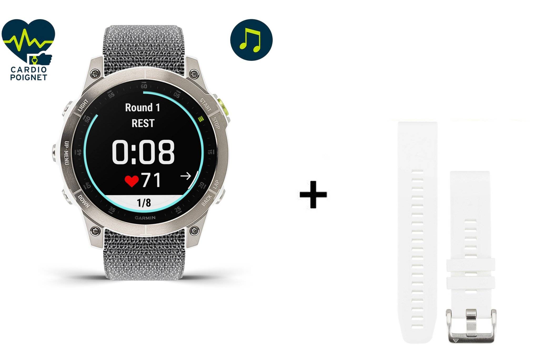 Garmin EPIX Gen 2 Sapphire Titane - 47 mm + UltraFit 2 Nylon Strap 22 mm