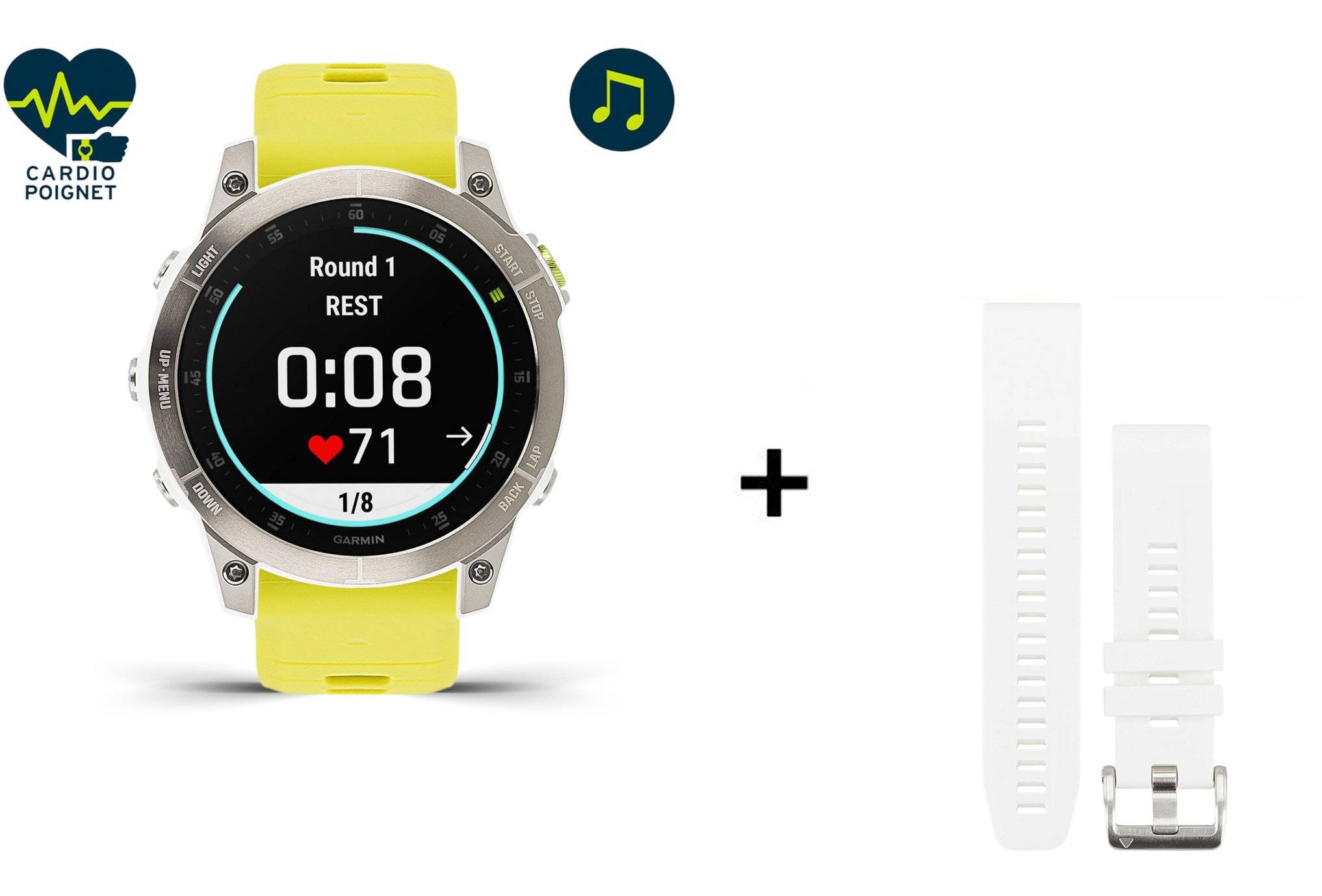 Garmin EPIX Gen 2 Sapphire Titane - 47 mm + QuickFit 22 mm en silicone