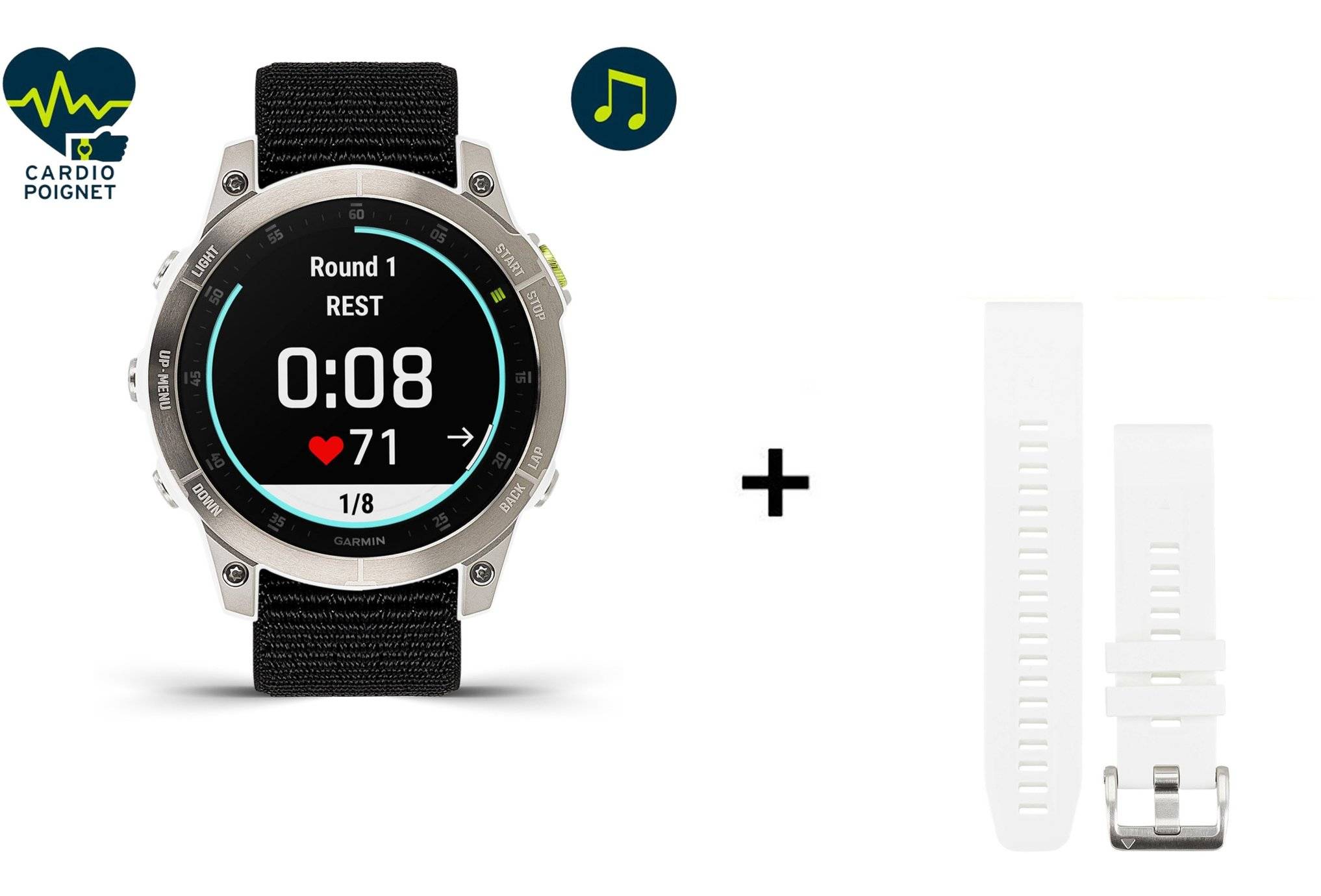 Garmin EPIX Gen 2 Sapphire Titane - 47 mm + UltraFit 2 Nylon Strap 22 mm
