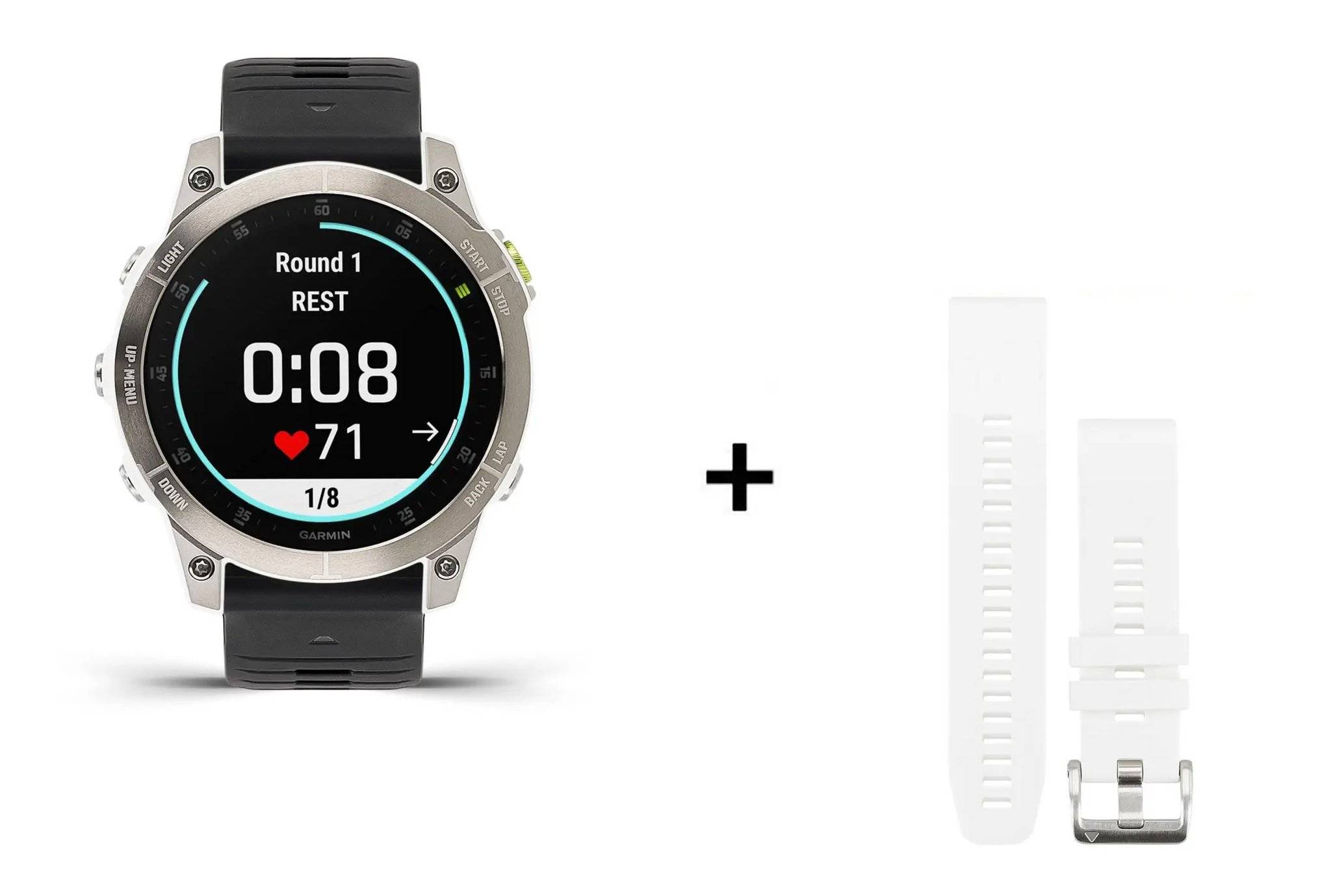 Garmin EPIX Gen 2 Sapphire Titane - 47 mm + bracelet silicone noir