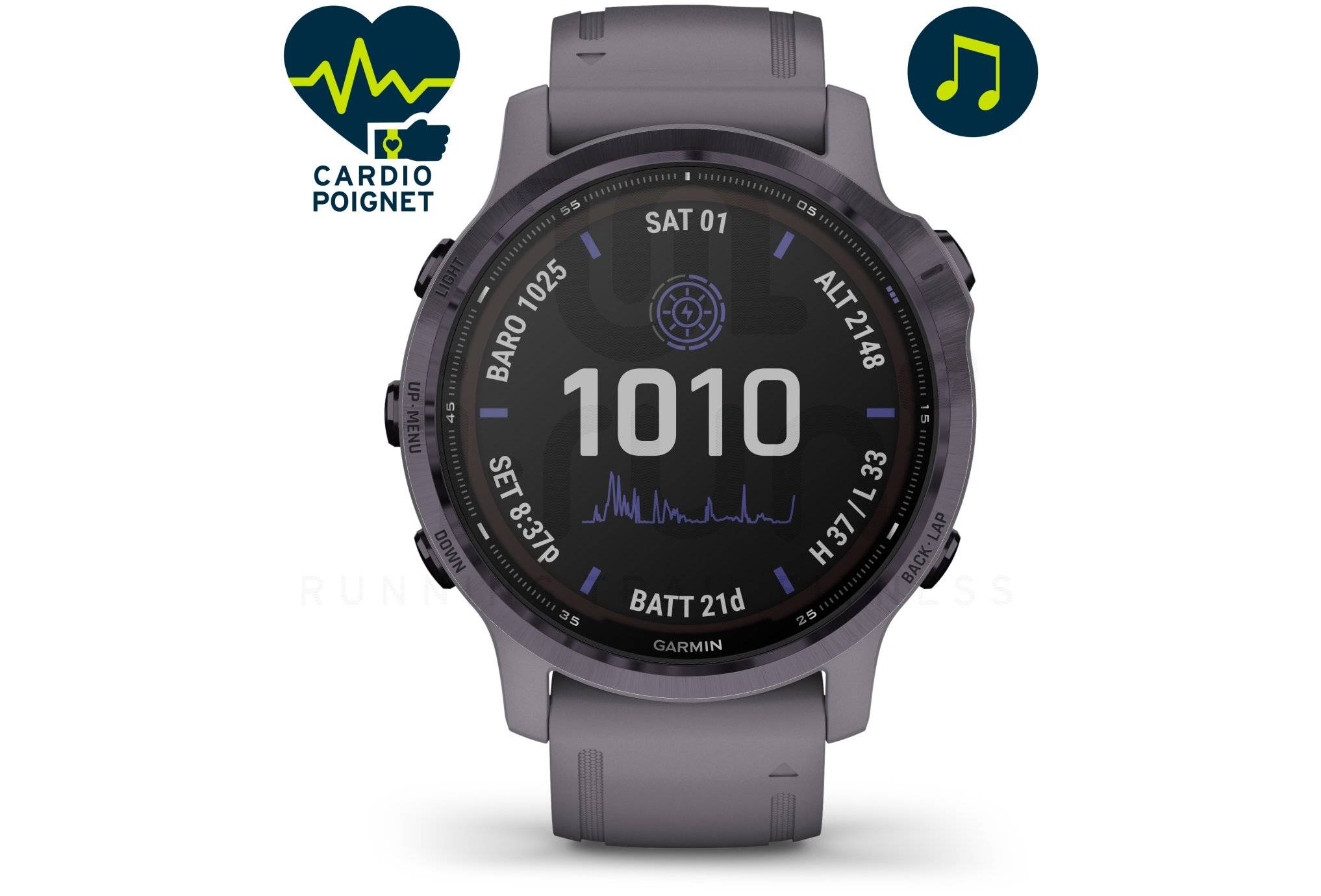Garmin Fenix 6s Pro Solar Montre Connectée Argentée 42mm – Occasion