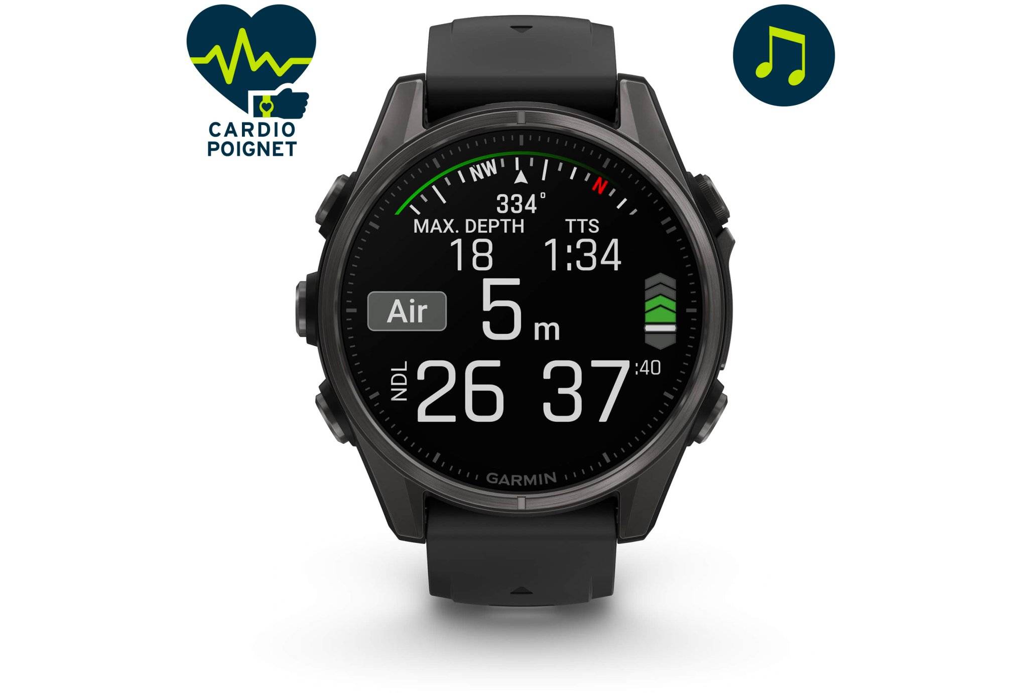 Garmin Fenix 8 AMOLED Sapphire Titane 43mm