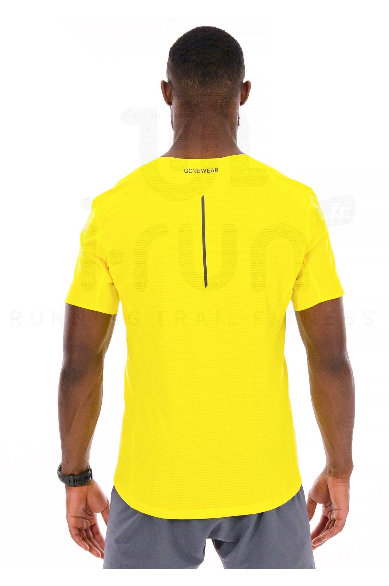 T-shirt De Running GORE Running Wear Homme - Bleu - Taille L - Manches Courtes