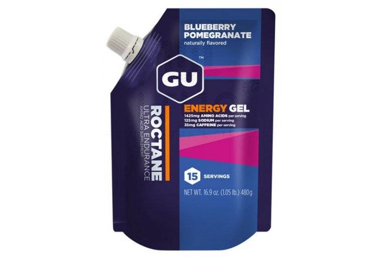 GU Recharge 15 doses Gel Roctane - Myrtille Grenade 