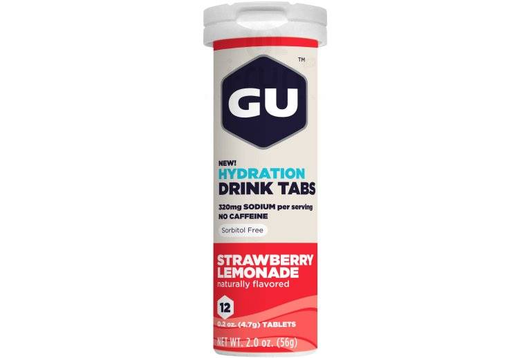 GU Tablettes Hydratation Drink - Fraise/Limonade 