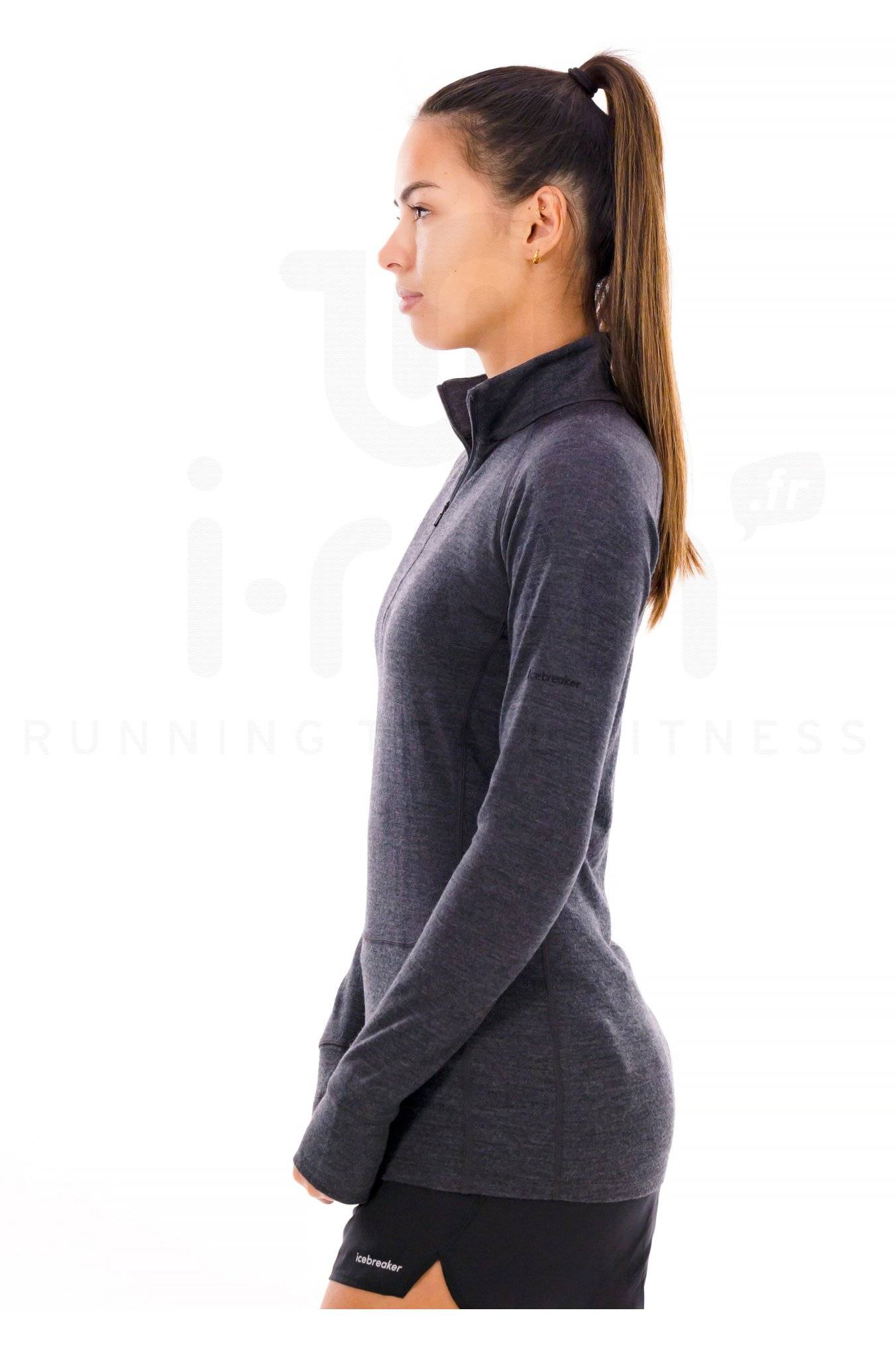 Chemise Thermique Icebreaker Femme, Laine Mérinos 260, Manches Longues, Bleue, Taille M