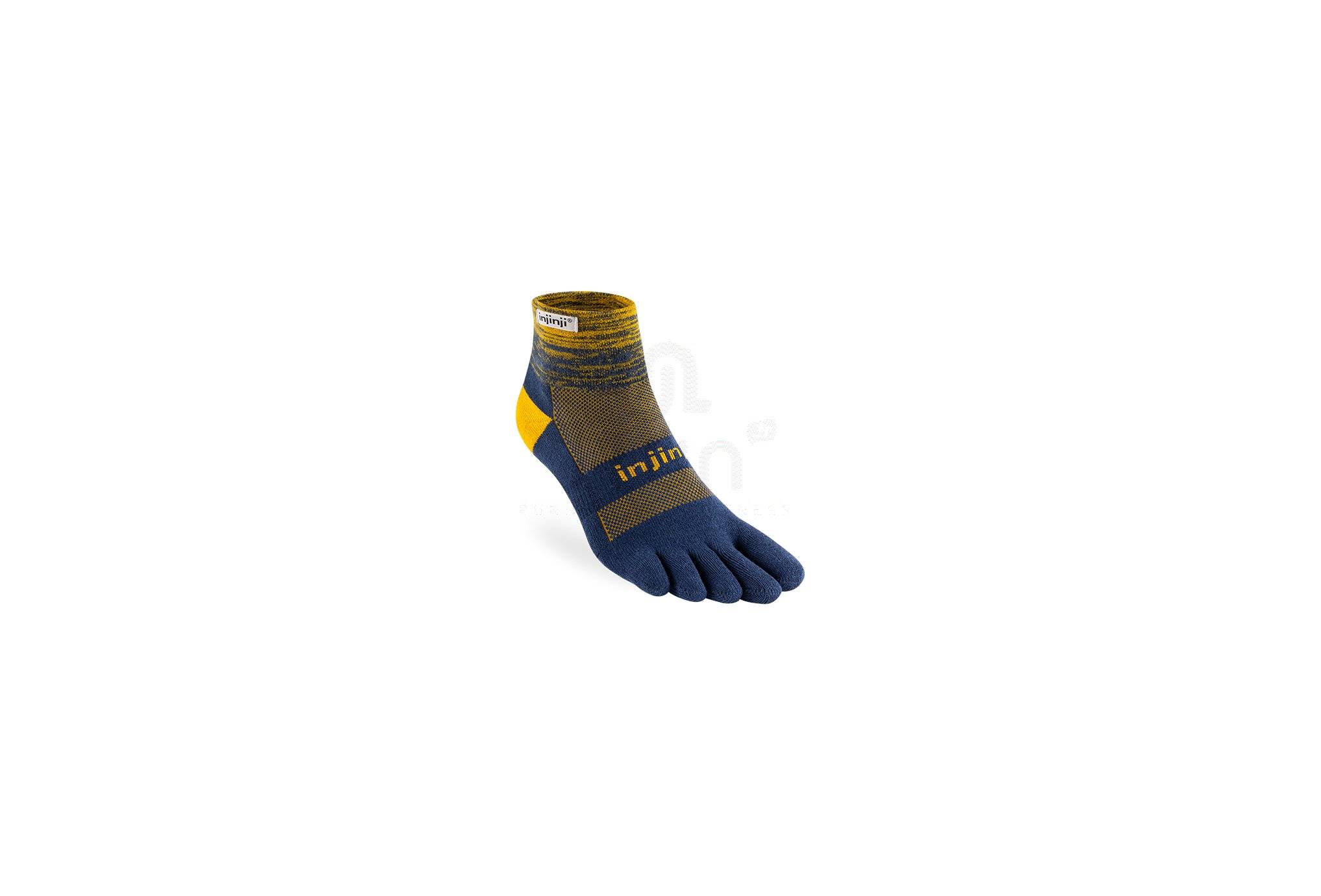 Injinji Trail Chaussettes Mi-Poids Mini-Équipage Unisexe – Vert Fougère, Taille L (UK 10-12)