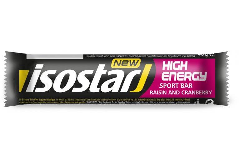 Isostar Barre High Energy - Raisin et Cranberry 