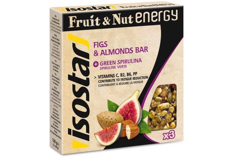 Isostar Etui 3 barres Fruit & Nut Energy - Figues et Amandes 