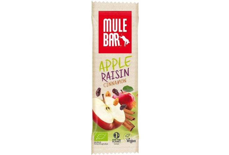Mulebar Barre nergtique Bio Vegan - Pomme/Raisin/Cannelle 