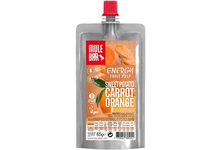 Mulebar Pulpe de fruits Vegan - Patate Douce/Orange/Carotte 