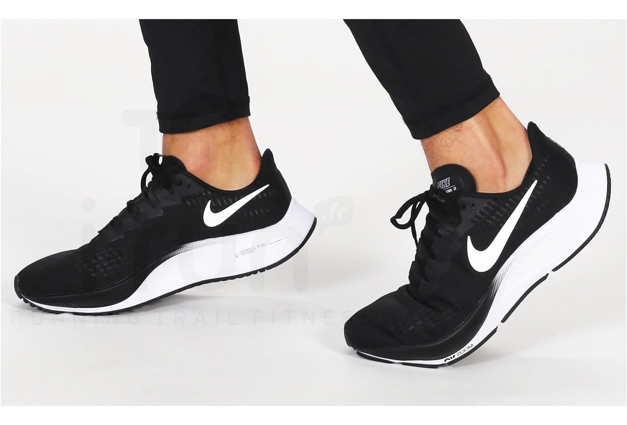 nike air zoom pegasus 37 mens black white