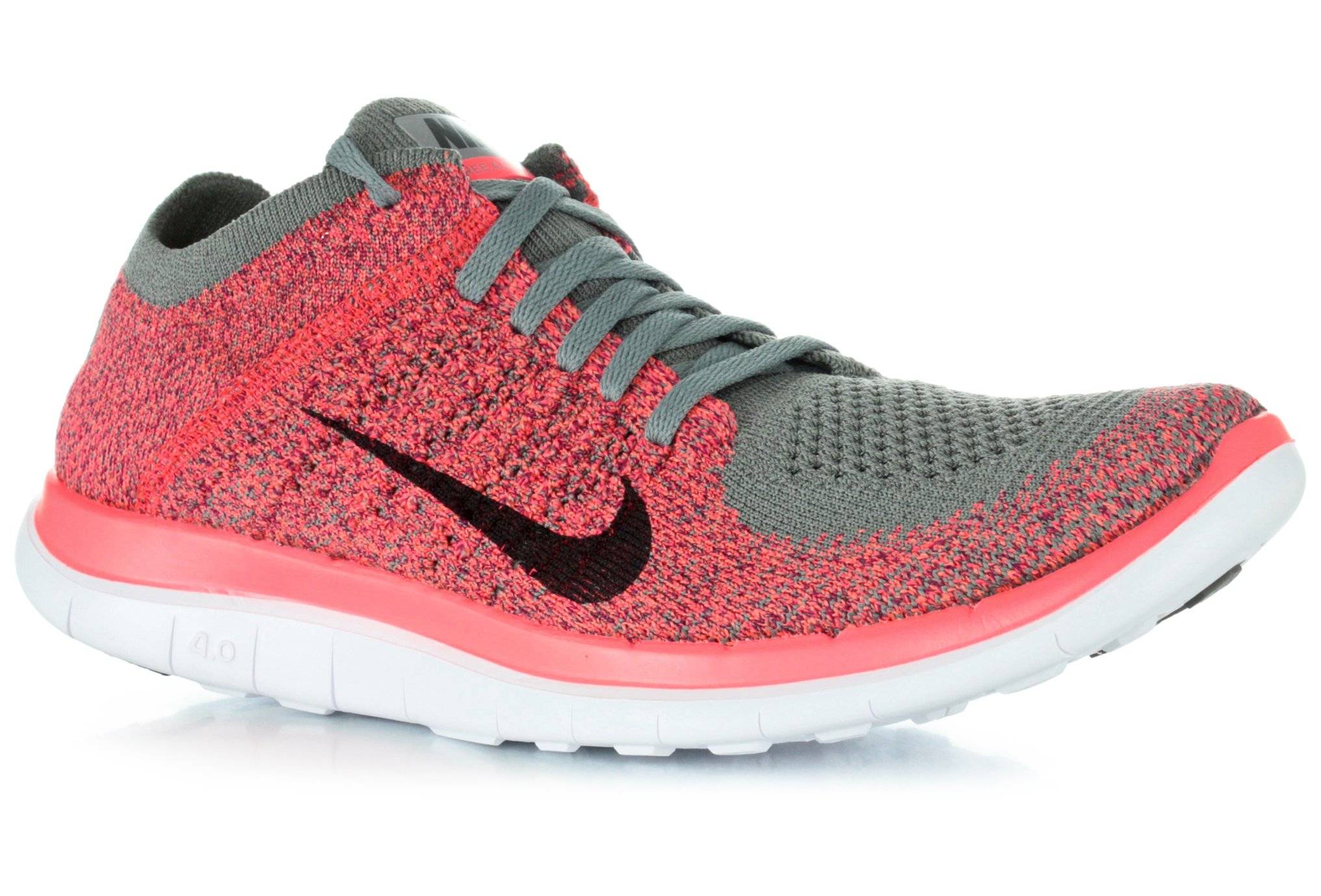 Nike free 4.0 flyknit femme rouge on sale