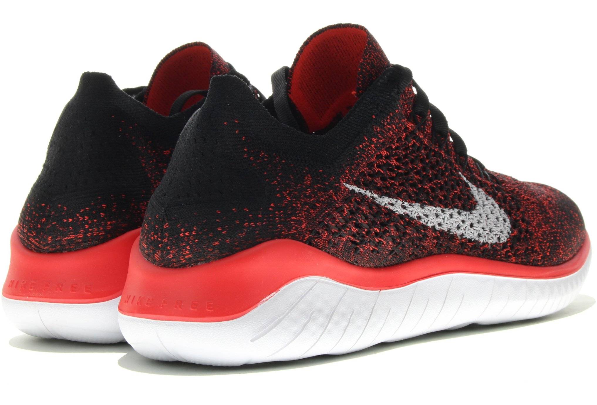 Nike free run flyknit homme rouge on sale