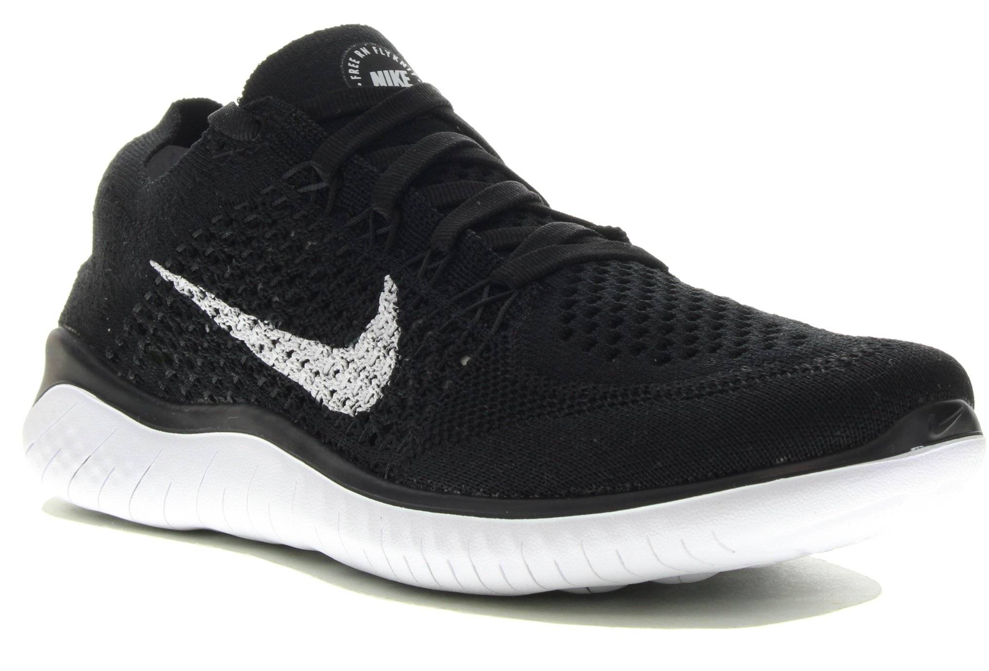 Nike free rn flyknit femme noir online