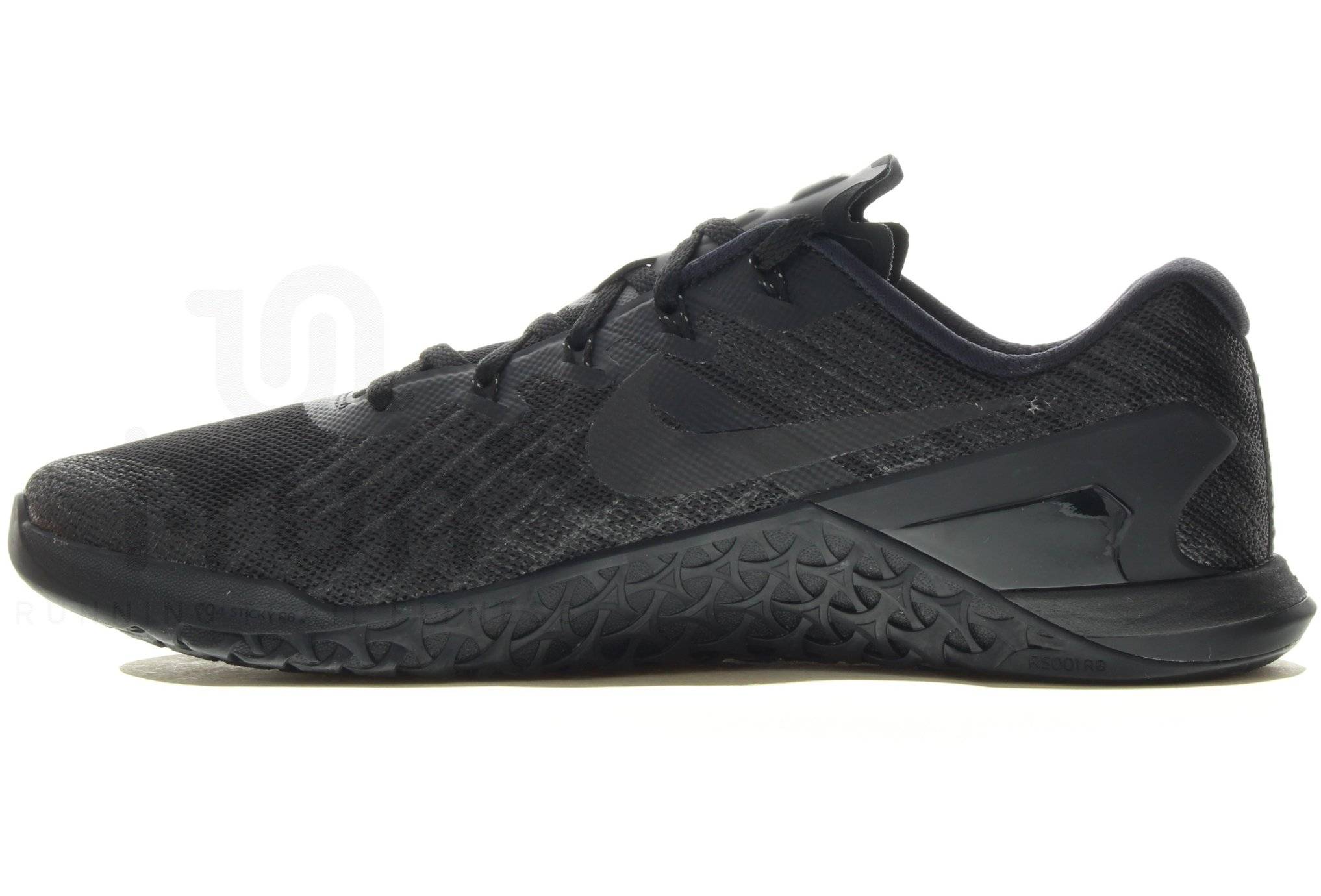 nike training free metcon 3 trainers in triple black