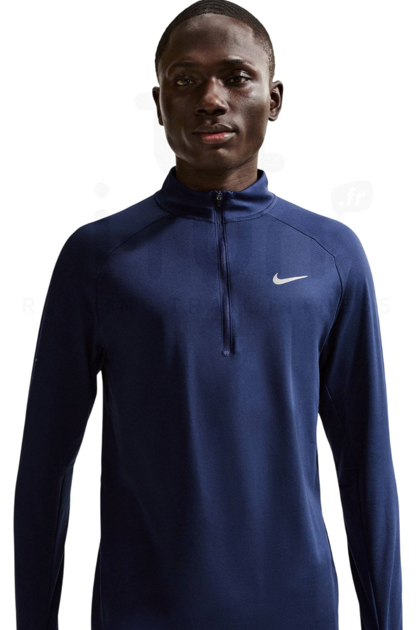Sweat molleton col camionneur zippé, bleu roy