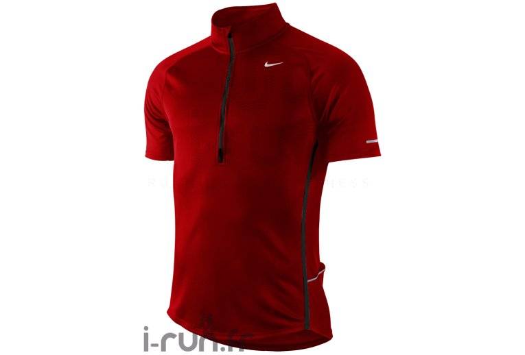Nike TS 1/2 Zip Sphre Ract rouge 