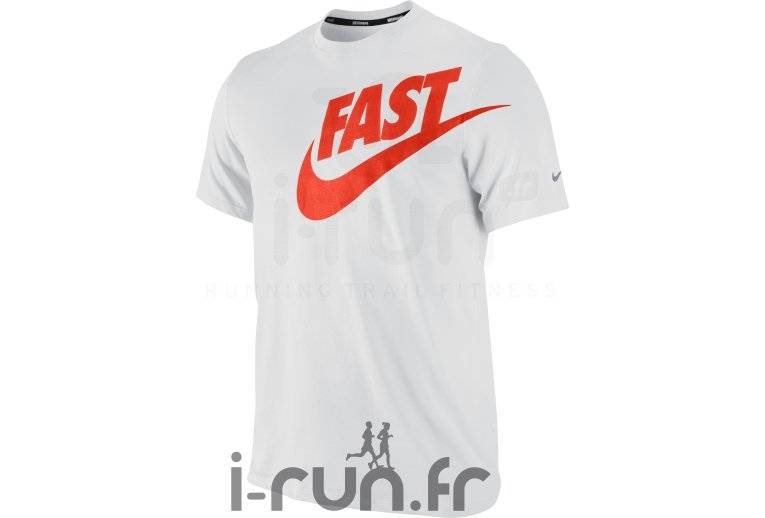 Nike TS Fast Logo Blanc Rouge 