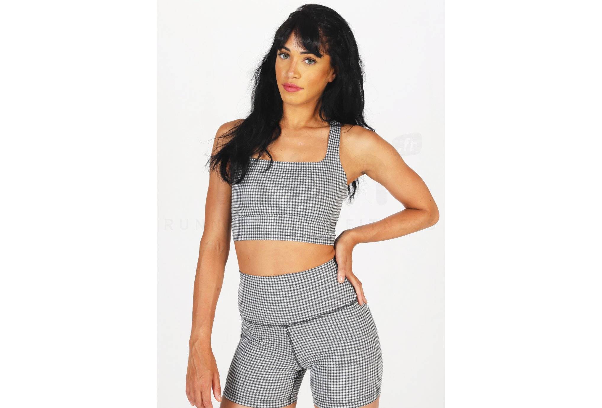 nike yoga gingham top and shorts