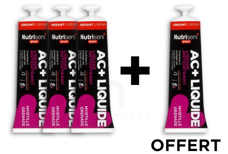 Nutrisens Sport �tui 3 Gels + 1 offert AC+ Anti-oxydant Liquide - Myrtille/Grenade 