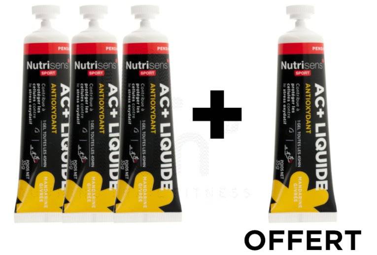 Nutrisens Sport �tui 3 Gels + 1 offert AC+ - Mandarine Givr�e 