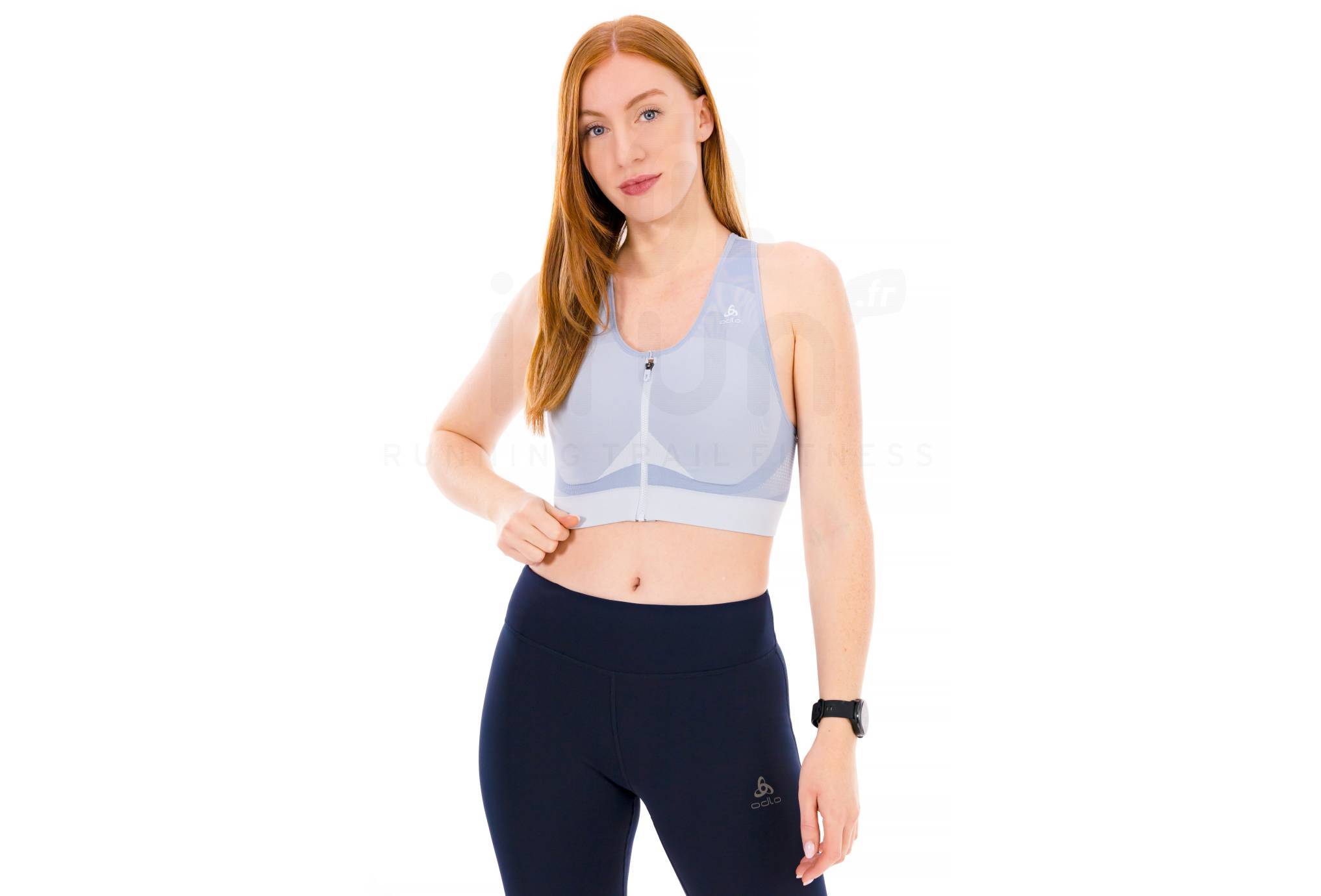 Brassière De Sport Odlo 13091 - Blanc - Taille 80E/90A/90F - Neuve Avec étiquettes - Microfibre