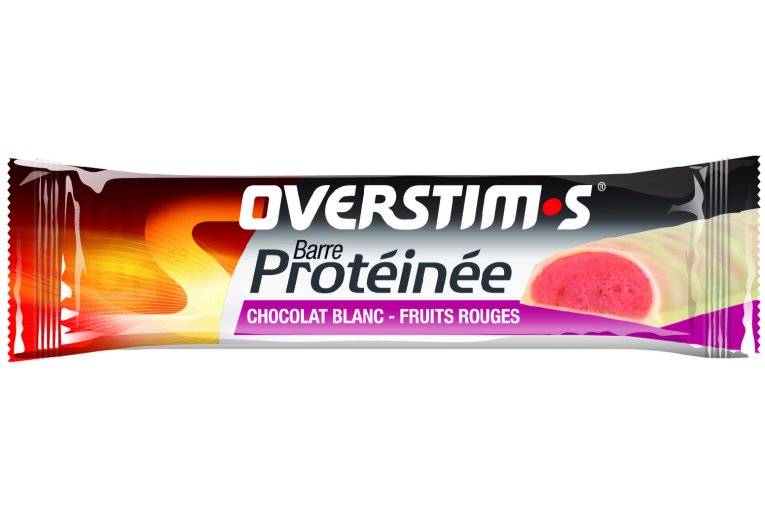 OVERSTIMS Barre Protine - Chocolat blanc/fruits rouges 