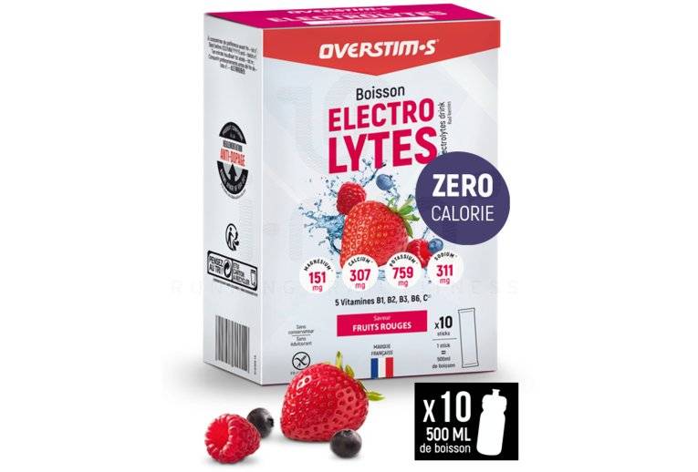 OVERSTIMS Boisson �lectrolytes 80 g - Fruits rouges