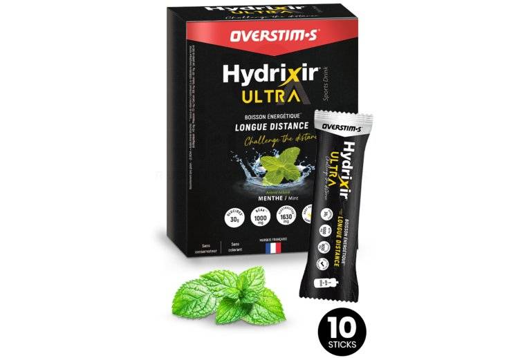 OVERSTIMS Boisson Hydrixir Ultra Menthe - 10 sticks