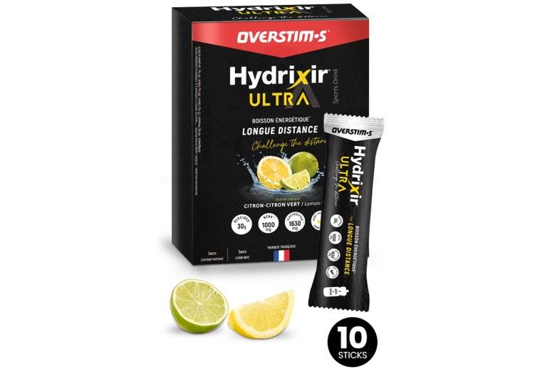 OVERSTIMS Boisson Hydrixir Ultra Citron - citron vert - 10 Sticks