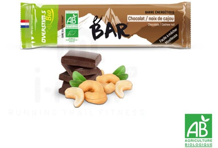 OVERSTIMS E-Bar Bio- Fves de cacao/Noix de cajou 