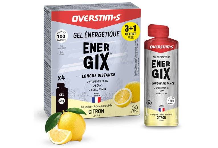 OVERSTIMS tui Gels Endurance Energix Liquide 3+1 - Citron 