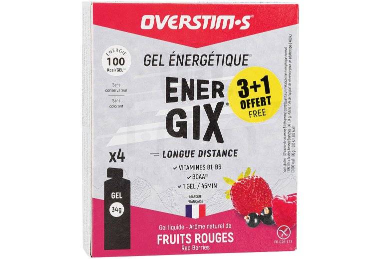 OVERSTIMS tui Gels Endurance Energix Liquide 3+1 - Fruits rouges 
