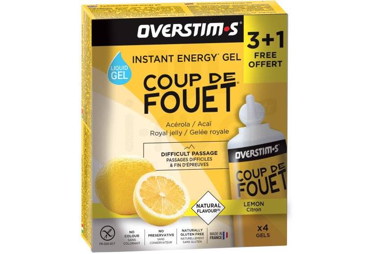 OVERSTIMS �tui Gels Energie Instantan�e Coup de Fouet 3+1 - Citron 
