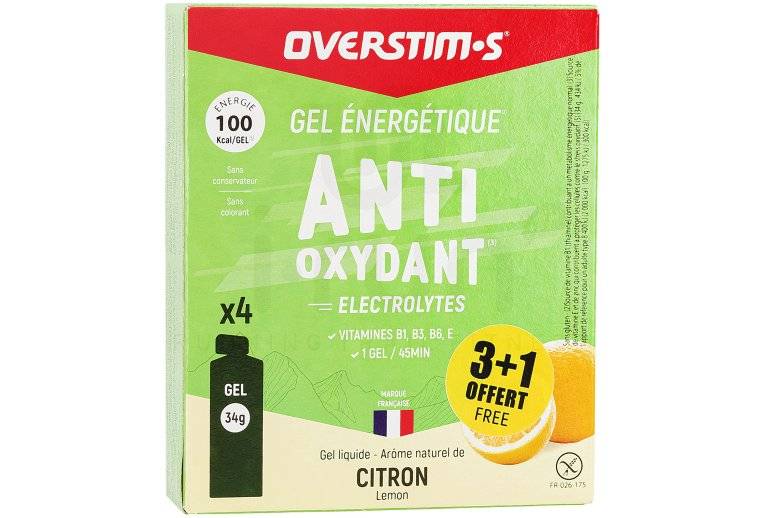 OVERSTIMS tui Gels Liquides Antioxydant 3+1 - Citron 