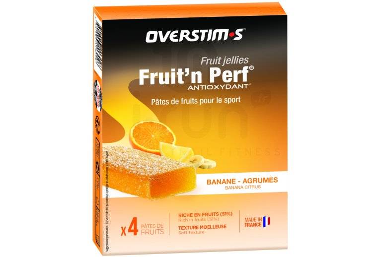 OVERSTIMS tuis 4 barres Fruit'n Perf antioxydant - Banane/agrumes 