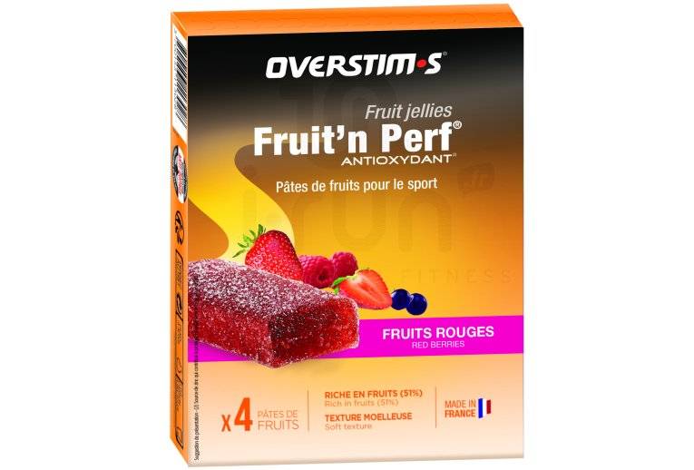 OVERSTIMS �tuis 4 barres Fruit'n Perf antioxydant - Fruits rouges 